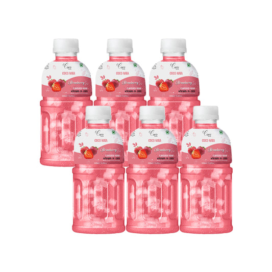 Strawberry Juice 25% with NATA De Coco 320 ml (Pack of 6)
