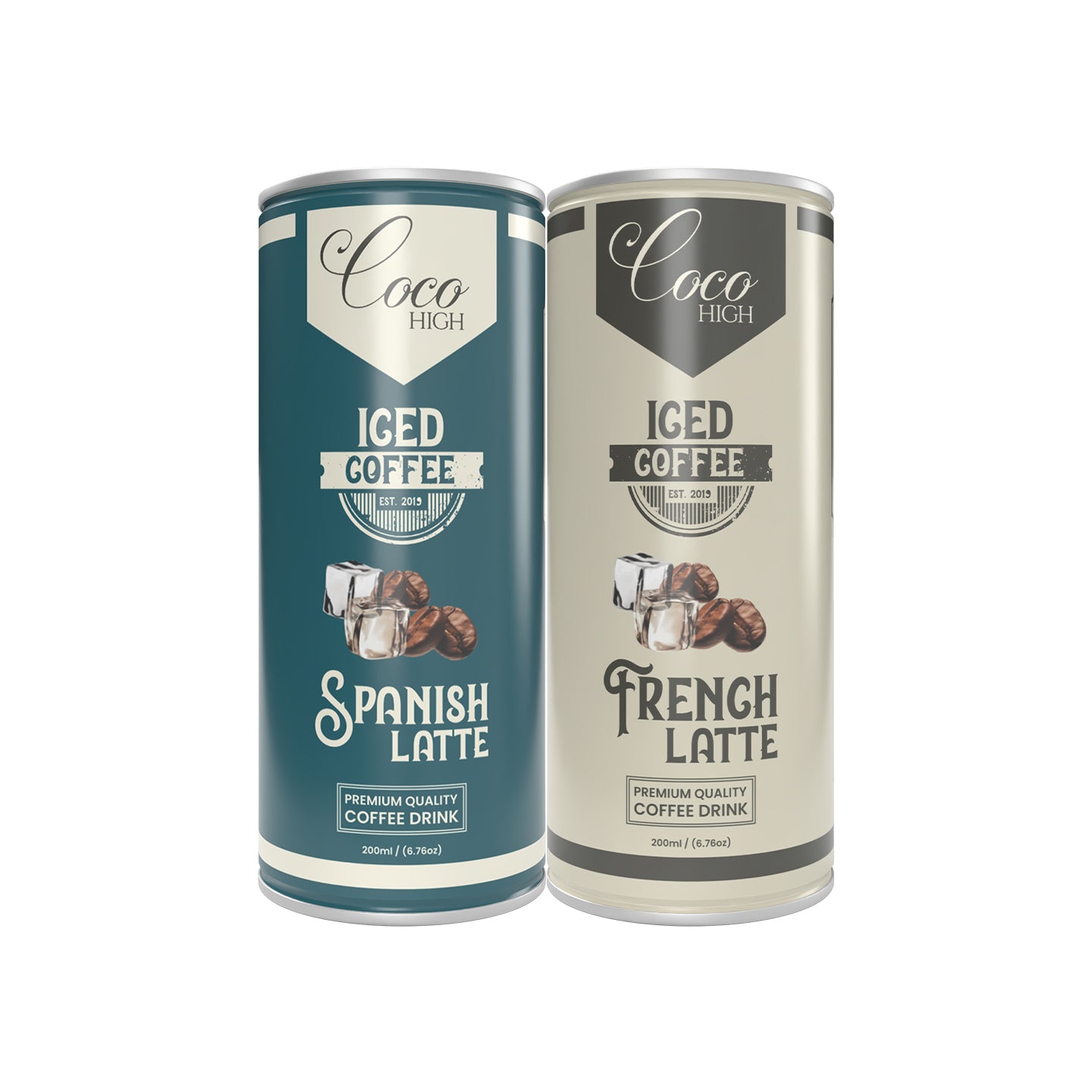 Combo of Cold Coffee I Iced Coffee | Spanish Latte & French Latte |  Ready to Drink Coffee 200ml | No Added Preservatives  200ml