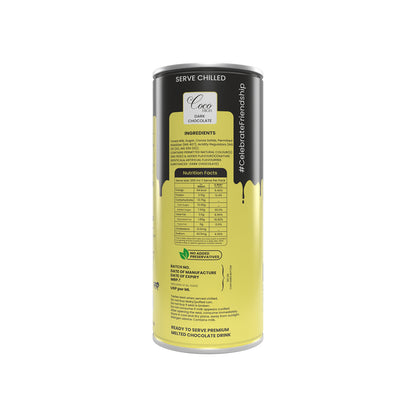 Dark Chocolate I Luxury, Thick & Creamy Chocolate Milkshake with Real Milk Chocolate 200ml