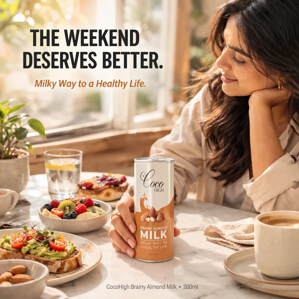 Brainy Almond Flavoured Milk With Real Bits of Badam (200ml)