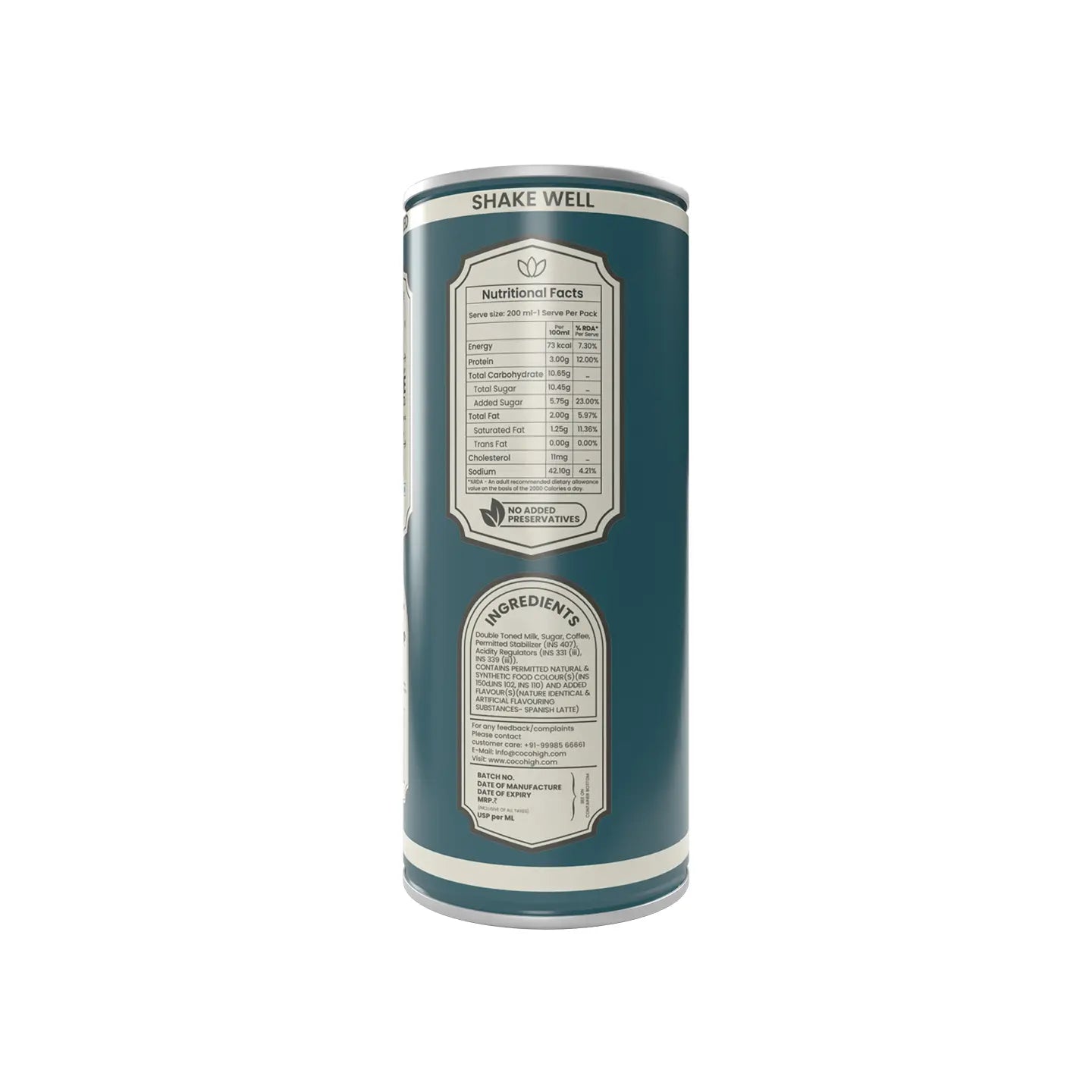 Spanish Latte Cold Coffee | Ready to Drink Iced Coffee (200ml)