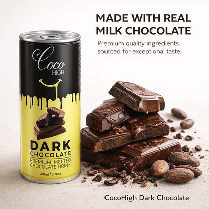 Dark Chocolate I Luxury, Thick & Creamy Chocolate Milkshake with Real Chocolate 200ml