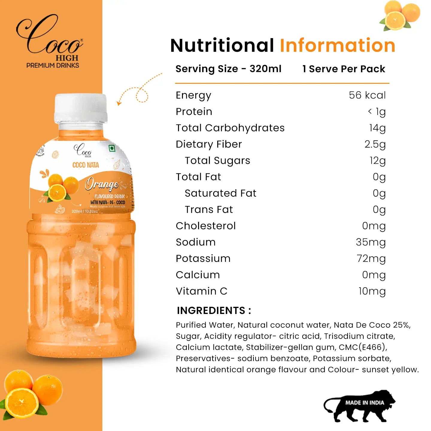 Orange Juice 25% with NATA De Coco (320ml)