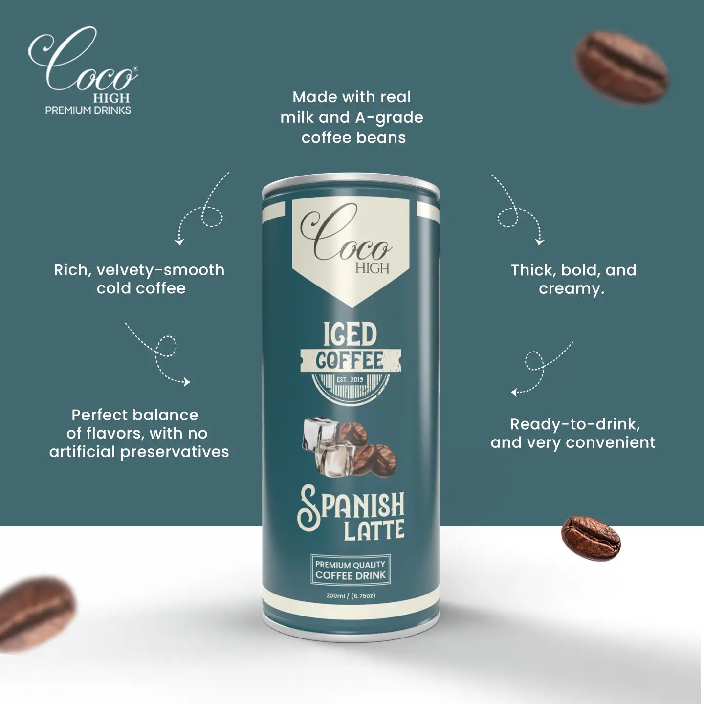 Spanish Latte Cold Coffee | Ready to Drink Iced Coffee (200ml)