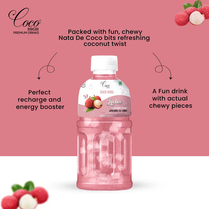 Lychee Juice 25% with NATA De Coco (320ml)