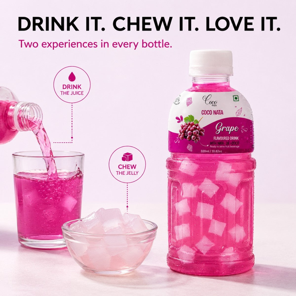Grape Juice 25% with NATA De Coco 320ml