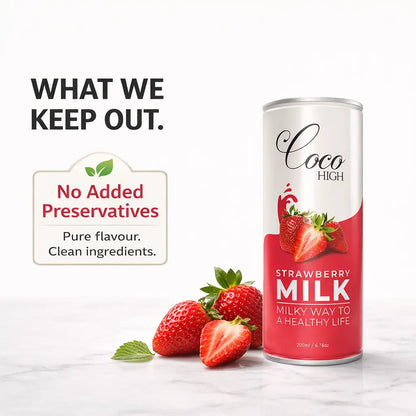 Strawberry Flavored Milk | No Added Preservatives (200ml)