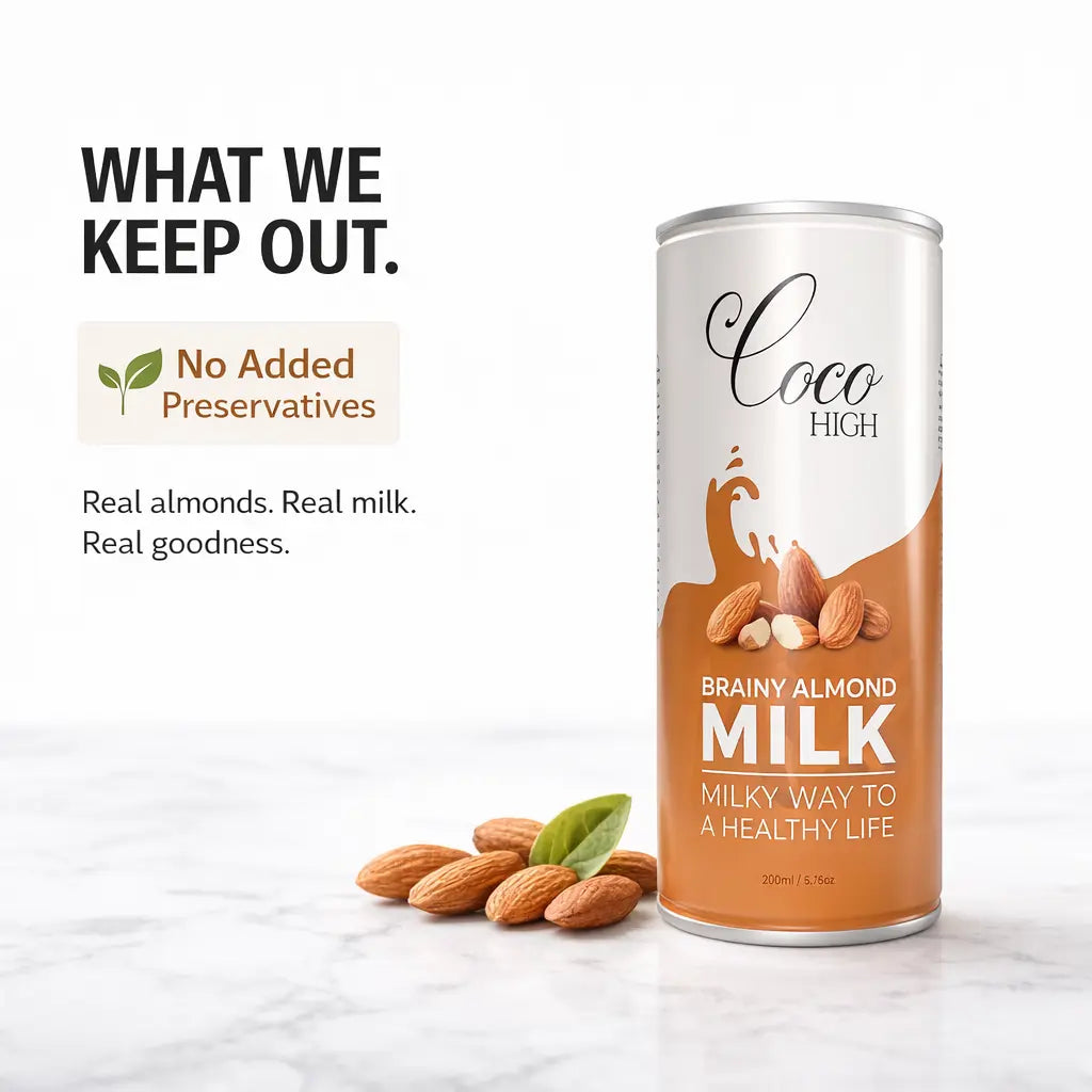 Brainy Almond Flavoured Milk With Real Bits of Badam (200ml)