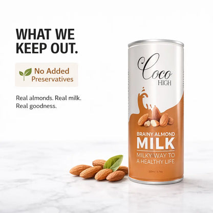 Brainy Almond Flavoured Milk With Real Bits of Badam (200ml)