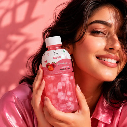 Strawberry Juice 25% with NATA De Coco (320ml)