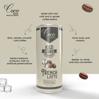 Cold Coffee I Iced Coffee French Ltte I Ready to Drink Coffee 200ml | No Added Preservatives  | Multi-Pack