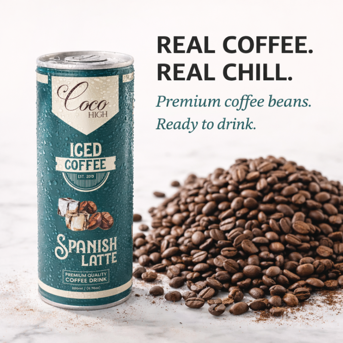 Cold Coffee | Iced Coffee Spanish Latte |Ready to Drink Coffee 200ml| No Added Preservatives