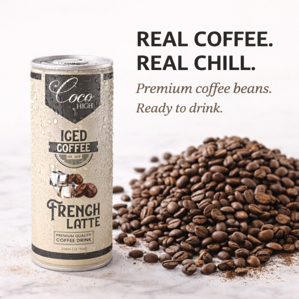 Cold Coffee I Iced Coffee French Ltte I Ready to Drink Coffee 200ml | No Added Preservatives  | Multi-Pack