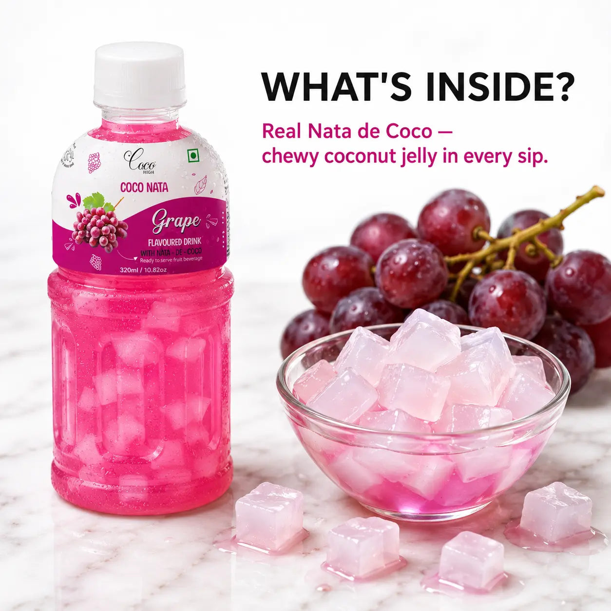 Grape Juice 25% with NATA De Coco (320ml)