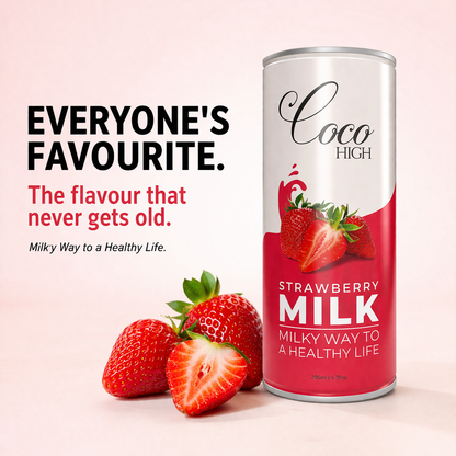 Strawberry Thick & Creamy Flavoured Milkshake 200ml | Enriched with Calcium & Vitamins | No Added Preservatives