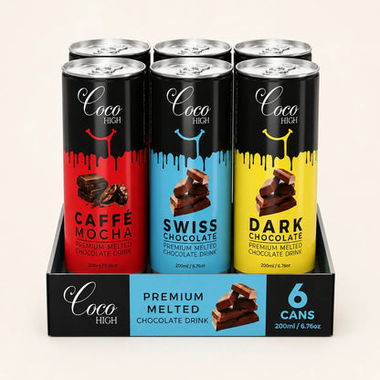 Chocolate Milkshake Drink Combo – Caffe Mocha, Swiss, Dark (200ml Can, Multi-Pack)