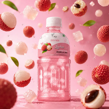Lychee Juice 25% with NATA De Coco (320ml)