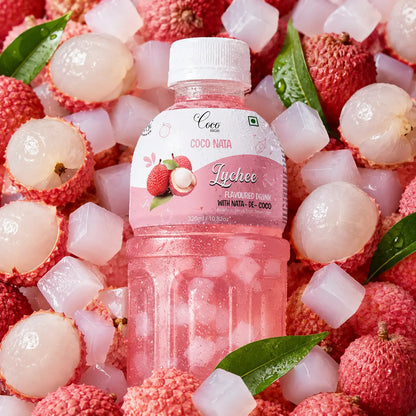 Lychee Juice 25% with NATA De Coco (320ml)