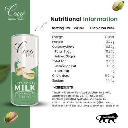 Pista Thick & Creamy Flavoured Milkshake 200ml | Enriched with Calcium & Vitamins | No Added Preservatives